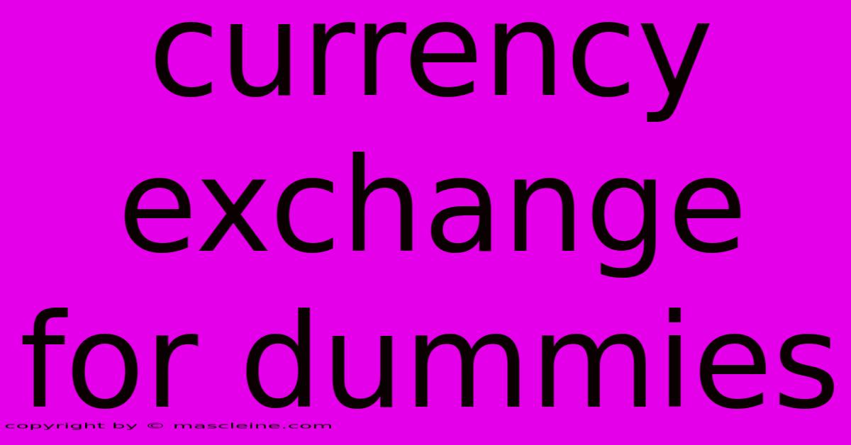 Currency Exchange For Dummies