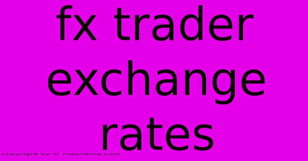 Fx Trader Exchange Rates