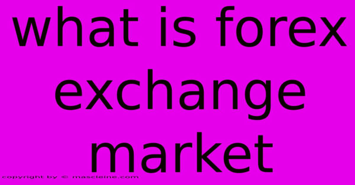 What Is Forex Exchange Market